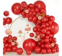 Globos Rojos, 120 piezas Guirnalda Globos CumpleañosRojo, 18 12 10 5 Pulgadas Kit Arco de Globos para Cumpleaños Fiesta Baby Shower Bodas Bautizo Decoración