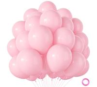 Globos Rosa Pastel 100 Piezas, Globos Rosas Baby Shower Niña con Látex Baloes, Globo Elio para Cumpleaños Boda San Valentín Baby Shower Carnaval Aniversario Graduación Eventos Festivos, 12 Pulgadas
