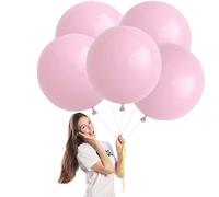Globos Rosado 18 Pulgadas,5 Globos de Helio Rosado Macarrón,Globos de Látex Rosado Balloons para Party Decoration,Cumpleaños,Revelación de Género,Despedida de Soltera,Bautizos Comunion Baby Shower
