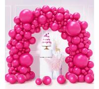 Globos Rosas, 130 piezas Guirnalda Globos Rosa Oscuro, 18 12 10 5 Pulgadas Kit Arco Globos Cumpleaños Bodas Graduacion Boda Día De San Valentín Comunion Baby Shower Fiesta Decoracion