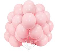 Globos Rosas, 30 Globos Látex de 12 Pulgadas Globos Rosa Pastel Helio con Cinta para Niñas Mujeres Decoración Fiesta de Cumpleaños Decoración Bautizo Revelación de Género Boda Ducha Nupcial Compromiso