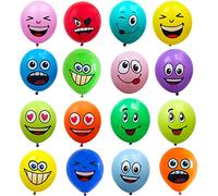 Globos Sonrisa, RosyFate 100 Pcs Globo Emoticono, Globos de Látex, Expresiones Faciales Decoracion con Globos Fiesta de Cumpleaños del Festival Decoración y Accesorio de Fiesta