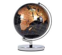 Globos Terráqueos 25 cm LED Mapa del mundo geográfico Decoración de escritorio Lámpara Para Sala de Estar Escritorio de Oficina.(Schwarz)