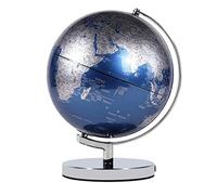 Globos Terráqueos 25 cm LED Mapa del mundo geográfico Decoración de escritorio Lámpara Para Sala de Estar Escritorio de Oficina.(Azul)