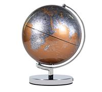 Globos Terráqueos 25 cm LED Mapa del mundo geográfico Decoración de escritorio Lámpara Para Sala de Estar Escritorio de Oficina.(Gold)