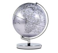 Globos Terráqueos 25 cm LED Mapa del mundo geográfico Decoración de escritorio Lámpara Para Sala de Estar Escritorio de Oficina.(Blanco)
