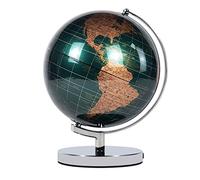 Globos Terráqueos 25 cm LED Mapa del mundo geográfico Decoración de escritorio Lámpara Para Sala de Estar Escritorio de Oficina.(Dark green)