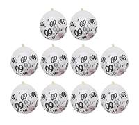 Globos Transparentes de Látex con Número 60, 10 Piezas, Confeti en Oro Rosa o Dorado - Decoración para Cumpleaños, Bodas y Aniversarios, Material Seguro y Durable (bolas de confeti de oro rosa)