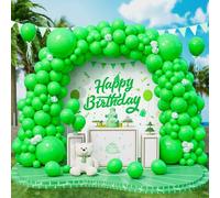 Globos Verde, 143 Piezas Diferente Tamaño Arco Guirnalda de Globos Verdes Mate con Cinta para Niñas Mujeres Chicos Fiesta de Cumpleaños Navidad Baby Shower Boda Aniversario Wild Safari Animal Jungle