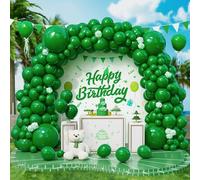 Globos Verde, 143 Piezas Diferente Tamaño Guirnalda de Globos Verde Oscuro Mate con Cinta De Globo para Niñas Niños Fiesta de Cumpleaños Baby Shower Bodas Ducha Novia Wild Safari Animal Jungle Party
