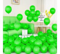 Globos Verde, 50 Globos Látex 5 Pulgadas de Globos Verdes Mate Helio con Cinta para Niñas Mujeres Niño Decoración Fiesta de Cumpleaños Baby Shower Ducha de Bodas Novia Wild Safari Animal Jungle Party