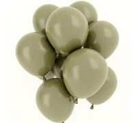 Globos Verde Salvia 12 Pulgadas 50 Piezas Globos de Fiesta de Baby Shower Globos de Decoracin de Feliz Cumpleaos Jungle Safari Wild One Decorac