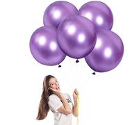 Globos Violeta 18 Pulgadas, 5 Globos de Helio Metálico para Decoración de Fiestas, Cumpleaños, Revelación de Género, Despedida de Soltera, Bautizos, Comunión, Baby Shower