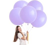 Globos Violeta 18 Pulgadas,5 Globos de Helio Violeta Macarrón,Globos de Látex Violeta Balloons para Party Decoration,Cumpleaños,Revelación de Género,Despedida de Soltera,Bautizos Comunion Baby Shower