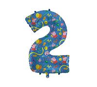 Globos XXL Peppa Pig - Número de 2 unidades, como decoración para cumpleaños y fiesta de niños | 90 cm | para aire y helio | Wutz George niños cumpleaños globos de papel de aluminio