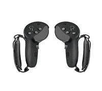 Globular Cluster QP2 Silicone Grips Covers for Meta Quest Pro Controller-Silicone Grip Cover Protector Equipped with Knuckle Straps with PU Leather Cushion Pad (Black)