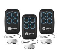 gloca 3X Telecomando Apricancello Easy Garage Auto-Apprendente 4 Canali Frequenza 433 MHz NO Rolling Code (no codice variabile)