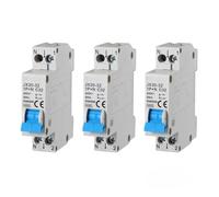 gloca Set 3 Interruttori Magnetotermici Automatici 1P+N 32A 220V 4.5KA 1 Modulo DIN C32