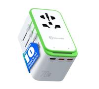 GlocalMe RoamPlug Adaptador Enchufe Universal, Hotspot Móvil 4G WiFi con 8GB de Datos Locales, Adaptador Todo en Uno Internacional con 4 Puertos USB y Salida Máxima de 70W, Viaja a la UE, UK y AUS