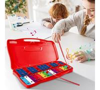 Glockenspiel cromático, Glockenspiel de 25 notas | Instrumento de xilófono profesional para niños | Herramienta de iluminación musical de material de aluminio para Pascua, Acción de Gracias,