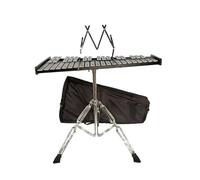 Glockenspiel De 37 Notas Con Soporte Ajustable, Juego De Instrumentos De Percusión, Campanas De Xilófono De Metal Para Principiantes (Color : With music stand)