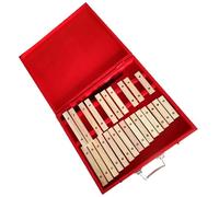Glockenspiel Instrumento de percusión de caja armónica de madera Glockenspiel de 25 notas con estuche rojo