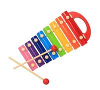 Glockenspiel Instrumento de percusión de xilófono Glockenspiel arcoíris metálico de 8 notas para principiantes