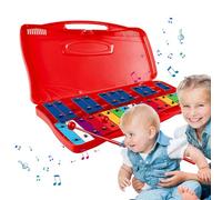 Glockenspiel para niños de metal, xilófono profesional - Instrumento cromático Glockenspiel de metal para niños | Herramienta de iluminación musical de material de aluminio para Pascua, Acción de Grac