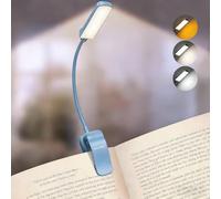 Glocusent 13 luces LED para leer por la noche, 120 horas de tiempo de funcionamiento, luz de lectura recargable, cuidado de los ojos, 3 colores y 5 brillo de atenuación continua de 3 a 60 lm, luz