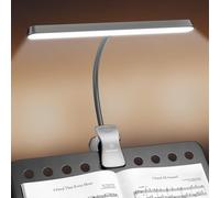 Glocusent 57 LED Lampara Partituras, Lampara Piano para el Cuidado de los Ojos, 3 Colores y 5 Brillo, Recargable por USB C, hasta 140 Hrs, Para el Piano, Lampara Partituras, Guitarra (Gris)