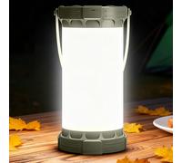 Glocusent Lámpara Recargable, Linterna LED Recargable 1500 LM, 135 LED, 200 h, 5000 mAh, 3 Colores y 5 Niveles de Luz, Luz Camping con SOS, para Apagones y Senderismo