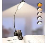 Glocusent Luz Lectura Libros Cama, Luz Libro Lectura Recargable con 20 LED, 5 Modos Oculares y Luz Ajustable, Batería de Larga Duración con indicador, Lampara Lectura Ideal para Noche
