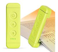 Glocusent Luz Lectura Recargable USB, Lampara de Lectura LED con Pinzas, 3 Colores Ámbar & 5 Brillos Regulables, Compacta y de Larga Duración,Regalo para los Amantes del Libro