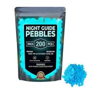 Glöw Stones - 200Pcs Glowing Rocks | Glöw In The Dark Stones | For Backyard Pathway Walkway Driveway Patio Landscaping, Polystyrene Luminescent Outside Glowing Pebbles Fish Tank Aquarium