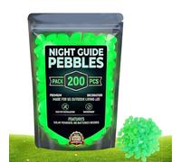Glöw Stones - 200Pcs Glowing Rocks | Glöw In The Dark Stones | For Backyard Pathway Walkway Driveway Patio Landscaping, Polystyrene Luminescent Outside Glowing Pebbles Fish Tank Aquarium