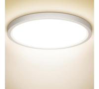 GLOFAN LED Modernas, Ventilador techo con luz, Moderno Ventiladores para Dormitorio, Salon, Cocina, Luces de Techo LED Redondas