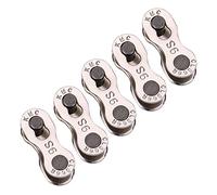 GLOGLOW 5 Pares de Enlaces de Bicicleta, Heavy Duty Bike Quick Release Chain Enlace Master Magic Joint Connector para 8/9/10 Velocidad como Recambios para Exteriores(9 Velocidad)