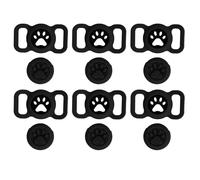 GLOGLOW 6 Soportes para Collar de Funda de Silicona Impermeable para Collar de Mascotas, Soporte Antipérdida para Etiquetas de Aire para Perros y Gatos, Compatible con Collares