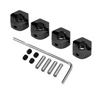 GLOGLOW Adaptador de 4 piezas de aleación de aluminio para coche RC, tuercas hexagonales de 12 mm, adaptador de accionamiento de eje hexagonal de alto rendimiento para coches RC 1/10, adecuado para
