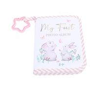 GLOGLOW Álbum de Fotos de Bebé, Libro de Imágenes con Espejo, Recuerdo de Memoria de 18,5 X 14 Cm, Diseño Sensorial Táctil para Registro de Crecimiento del Recién Nacido y Momentos Familiares Álbum