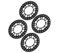 GLOGLOW Anillo de rueda de repuesto para coche Axial SCX10 1/10 RC Car de 1,9 pulgadas con 4 piezas, fácil instalación, rendimiento duradero (negro)