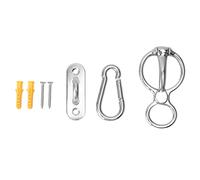 GLOGLOW Anillo para Atar Caballos, Anillo Semicircular de Acero Inoxidable con Cáncamos para Equipos de Entrenamiento de Caballos, Accesorios Duraderos para para Atar