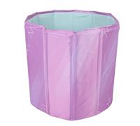 GLOGLOW Bañera Plegable Portátil, Bañeras Independientes, Cubo de Baño Independiente con Bañera Aislada de 7 Capas, Cojín de Asiento que Ahorra Espacio para Adultos, Spa en Casa, Baño Caliente con