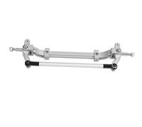GLOGLOW Barra de conexión de dirección del eje delantero para coche RC 1/14, mano de obra fina, aleación de aluminio negro, rendimiento de dirección mejorado (plata)