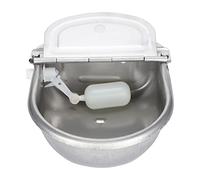 GLOGLOW Bebedero Automático de Acero Inoxidable con Válvula Flotante, Capacidad de 4 litros para Caballos, Cabras, Ovejas y Ganado