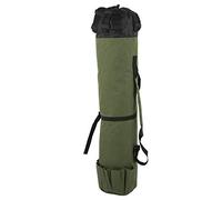 GLOGLOW Bolsa para aparejos de pesca con 5 bolsillos para cañas y rodillos, correa de hombro ajustable para facilitar el transporte durante la pesca (verde OD)