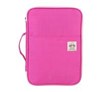 GLOGLOW Bolso del documento 5Colors A4, Multifuncional Impermeable Carpeta de Carpeta de Archivo de Oxford Carpeta del Ordenador Portátil Ordenador Portátil con Cremallera(Rojo Rosado)
