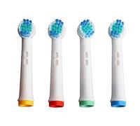 GLOGLOW Cabeza de Cepillo de Dientes de Reemplazo de 4 Piezas, Recargas de Cepillo Eléctricas Suaves y Eficientes para Cabezas EB17 X Cabezales de de Dientes de Reemplazo de 4 Piezas, Nan Redondeada