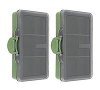 GLOGLOW Caja de aparejos para señuelos de pesca, mini estuche, fácil de transportar y almacenar, varios accesorios, ideal para pescadores, verde (3 compartimentos (28 x 14 x 15 cm/11 x