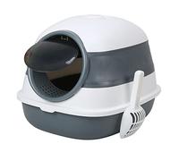 GLOGLOW Caja de para el Inodoro de Gatos, Caja de Cubierta para la Casa Cats Cat Booding Litter Box, Gran Nan Moderno Blanco